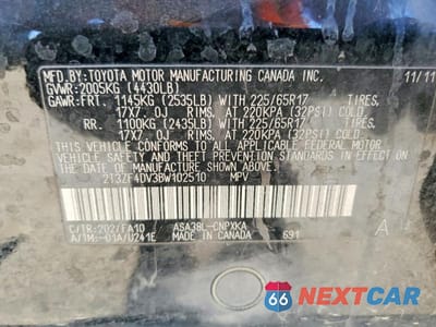 Zdjęcie 12 z 12 samochodu: 2011 TOYOTA RAV4 BASE VIN:2T3ZF4DV3BW102510 - miniatura