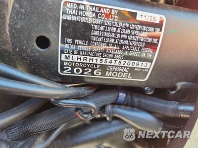 Zdjęcie 9 z 9 samochodu: 2026 HONDA CBR650 R VIN:MLHRH1554T5200913 - miniatura