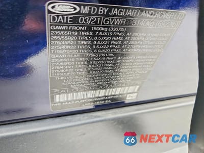 Zdjęcie 13 z 13 samochodu: 2021 LAND ROVER RANGE ROVER HSE WESTMINSTER EDITION VIN:SALGS2RU0MA445776 - miniatura