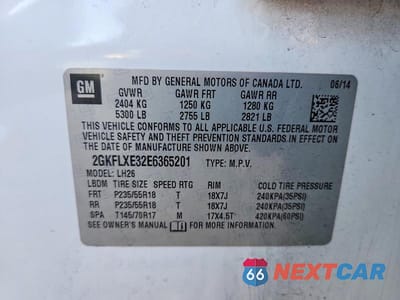 Zdjęcie 12 z 12 samochodu: 2014 GMC TERRAIN SLT VIN:2GKFLXE32E6365201 - miniatura