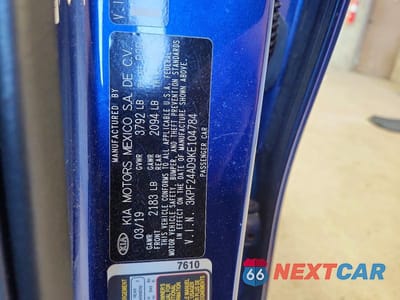 Zdjęcie 12 z 12 samochodu: 2019 KIA FORTE LXS VIN:3KPF24AD9KE104784 - miniatura