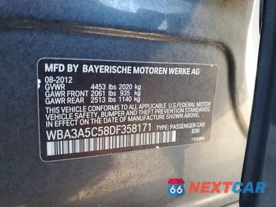 Zdjęcie 12 z 12 samochodu: 2013 BMW 328 I VIN:WBA3A5C58DF358171 - miniatura