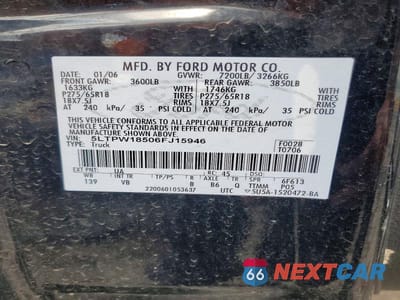 Zdjęcie 12 z 12 samochodu: 2006 LINCOLN MARK LT VIN:5LTPW18506FJ15946 - miniatura