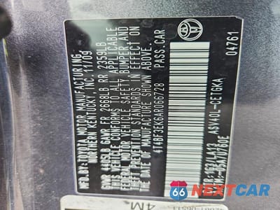 Zdjęcie 12 z 12 samochodu: 2010 TOYOTA CAMRY XLE VIN:4T4BF3EK6AR066728 - miniatura