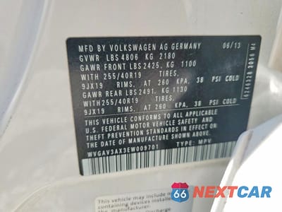 Zdjęcie 14 z 14 samochodu: 2014 VOLKSWAGEN TIGUAN S VIN:WVGAV3AX3EW009701 - miniatura