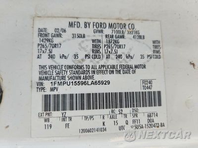 Zdjęcie 13 z 13 samochodu: 2006 FORD EXPEDITION XLT VIN:1FMPU15596LA65929 - miniatura