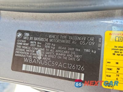 Zdjęcie 12 z 12 samochodu: 2010 BMW 528 I VIN:WBANU5C59AC126126 - miniatura