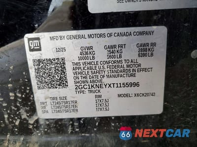 Zdjęcie 12 z 12 samochodu: 2026 CHEVROLET SILVERADO K2500 HEAVY DUTY LT VIN:2GC1KNEYXT1155996 - miniatura