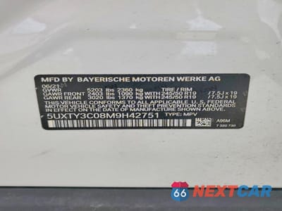 Zdjęcie 14 z 14 samochodu: 2021 BMW X3 SDRIVE30I VIN:5UXTY3C08M9H42751 - miniatura