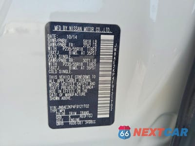 Zdjęcie 13 z 13 samochodu: 2015 NISSAN QUEST 3.5 SL VIN:JN8AE2KP4F9121702 - miniatura