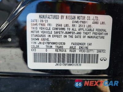 Zdjęcie 12 z 12 samochodu: 2022 INFINITI Q50 LUXE VIN:JN1EV7BPXNM310539 - miniatura