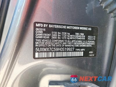 Zdjęcie 13 z 13 samochodu: 2017 BMW X3 XDRIVE35I VIN:5UXWX7C59H0S19927 - miniatura