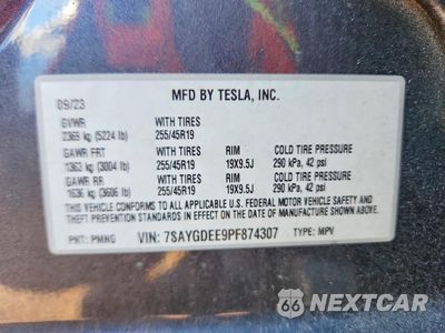 Zdjęcie 12 z 12 samochodu: 2023 TESLA MODEL Y VIN:7SAYGDEE9PF874307 - miniatura