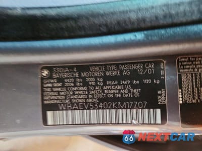 Zdjęcie 12 z 12 samochodu: 2002 BMW 330 I VIN:WBAEV53402KM17707 - miniatura
