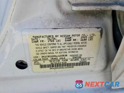 Zdjęcie 12 z 12 samochodu: 2006 NISSAN SENTRA 1.8 VIN:3N1CB51D26L602838 - miniatura