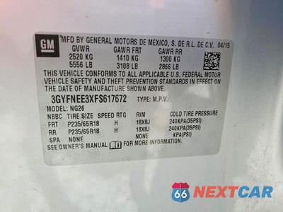Zdjęcie 13 z 13 samochodu: 2015 CADILLAC SRX LUXURY COLLECTION VIN:3GYFNEE3XFS617672 - miniatura