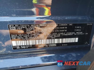 Zdjęcie 13 z 13 samochodu: 2026 TOYOTA RAV4 XLE PREMIUM VIN:2T36CRAVXTC013582 - miniatura