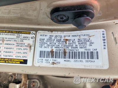 Zdjęcie 12 z 12 samochodu: 2007 TOYOTA COROLLA CE VIN:1NXBR32E77Z889743 - miniatura