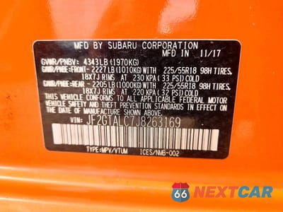 Zdjęcie 13 z 13 samochodu: 2018 SUBARU CROSSTREK LIMITED VIN:JF2GTALC7J8263169 - miniatura