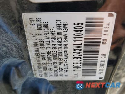 Zdjęcie 12 z 12 samochodu: 1997 HONDA CIVIC EX VIN:1HGEJ8243VL110405 - miniatura