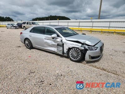 Czwarte zdjęcie samochodu z boku: 2019 GENESIS G90 PREMIUM VIN:KMTF34JA0KU058753 - miniatura