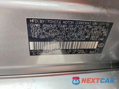 Zdjęcie 12 z 12 samochodu: 2016 LEXUS GS 350 F SPORT VIN:JTHBZ1BL2GA006994 - miniatura