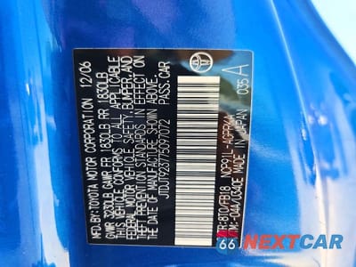 Zdjęcie 12 z 12 samochodu: 2007 TOYOTA YARIS BASE VIN:JTDJT923775097072 - miniatura