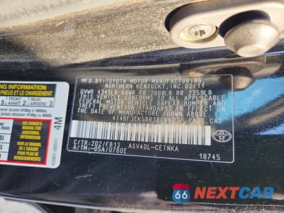 Zdjęcie 12 z 12 samochodu: 2011 TOYOTA CAMRY LE VIN:4T4BF3EK5BR180642 - miniatura