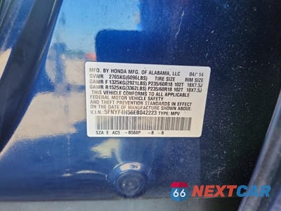Zdjęcie 13 z 13 samochodu: 2014 HONDA PILOT EXL VIN:5FNYF4H56EB042223 - miniatura