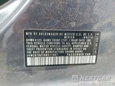 Zdjęcie 12 z 12 samochodu: 2019 VOLKSWAGEN JETTA S VIN:3VWCB7BU7KM211967 - miniatura