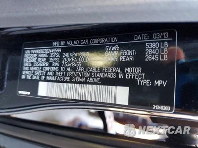 Zdjęcie 13 z 13 samochodu: 2013 VOLVO XC60 T6 VIN:YV4902DZ2D2449599 - miniatura