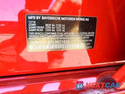 Zdjęcie 12 z 12 samochodu: 2020 BMW 330XI VIN:3MW5R7J01L8B21839 - miniatura
