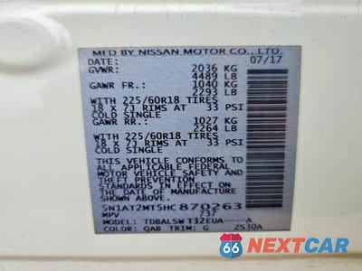 Zdjęcie 13 z 13 samochodu: 2017 NISSAN ROGUE SL VIN:5N1AT2MT5HC870263 - miniatura