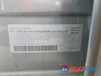 Zdjęcie 13 z 13 samochodu: 2008 AUDI A4 2.0T QUATTRO VIN:WAUDF78E98A001255 - miniatura