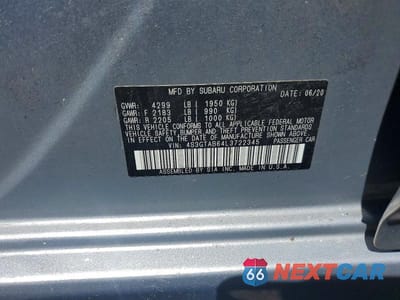 Zdjęcie 12 z 12 samochodu: 2020 SUBARU IMPREZA VIN:4S3GTAB64L3722345 - miniatura