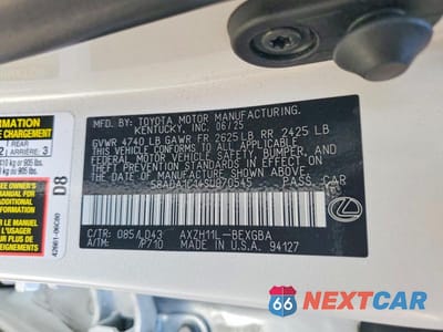 Zdjęcie 12 z 12 samochodu: 2025 LEXUS ES 300H BASE VIN:58ADA1C14SU070545 - miniatura