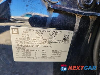 Zdjęcie 14 z 14 samochodu: 2014 GMC TERRAIN SLE VIN:2GKFLWEK9E6211845 - miniatura