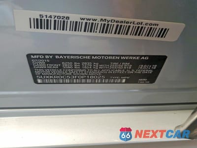 Zdjęcie 14 z 14 samochodu: 2015 BMW X5 XDRIVE35I VIN:5UXKR0C53F0P18025 - miniatura