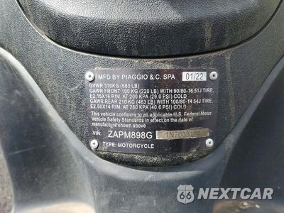 Zdjęcie 8 z 8 samochodu: 2022 PIAGGIO LIBERTY 150 VIN:ZAPM898G1N7003194 - miniatura