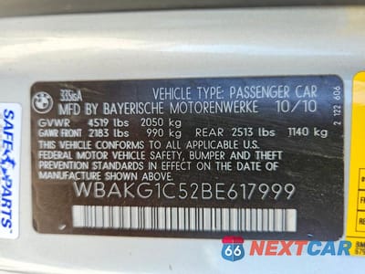 Zdjęcie 12 z 12 samochodu: 2011 BMW 335 IS VIN:WBAKG1C52BE617999 - miniatura