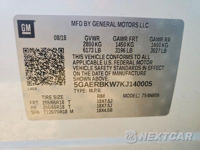 Zdjęcie 13 z 13 samochodu: 2019 BUICK ENCLAVE ESSENCE VIN:5GAERBKW7KJ140005 - miniatura