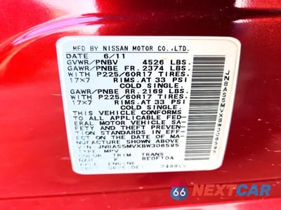 Zdjęcie 13 z 13 samochodu: 2011 NISSAN ROGUE S/SV/KROM VIN:JN8AS5MVXBW306595 - miniatura