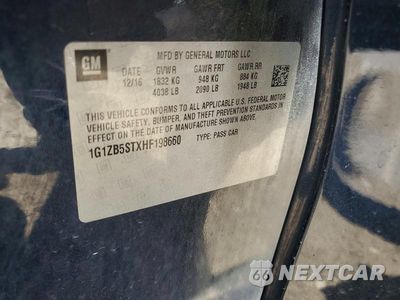 Zdjęcie 12 z 12 samochodu: 2017 CHEVROLET MALIBU LS VIN:1G1ZB5STXHF198660 - miniatura