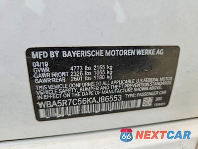 Zdjęcie 12 z 12 samochodu: 2019 BMW 330XI VIN:WBA5R7C56KAJ86553 - miniatura