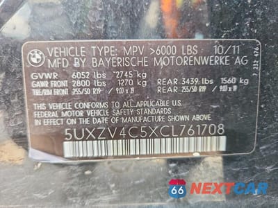 Zdjęcie 14 z 14 samochodu: 2012 BMW X5 XDRIVE35I VIN:5UXZV4C5XCL761708 - miniatura