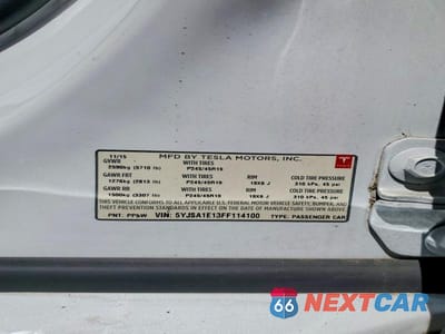 Zdjęcie 12 z 12 samochodu: 2015 TESLA MODEL S VIN:5YJSA1E13FF114100 - miniatura