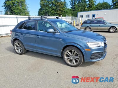 Czwarte zdjęcie samochodu z boku: 2018 AUDI Q3 PREMIUM PLUS VIN:WA1JCCFS3JR011653 - miniatura