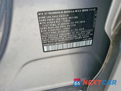 Zdjęcie 13 z 13 samochodu: 2020 VOLKSWAGEN TIGUAN S VIN:3VV0B7AX1LM063576 - miniatura