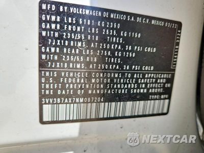 Zdjęcie 13 z 13 samochodu: 2022 VOLKSWAGEN TIGUAN SE VIN:3VV3B7AX7NM087204 - miniatura