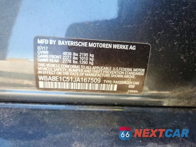 Zdjęcie 12 z 12 samochodu: 2018 BMW 330E VIN:WBA8E1C51JA167509 - miniatura